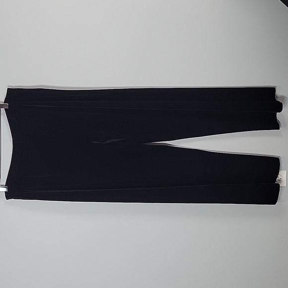 Alex Evenings Black Stretch Velvet Wide Leg Pants - Picture 3 of 7